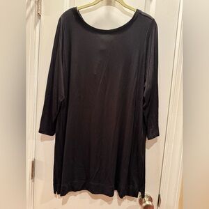 J. Jill Classic Black Long Sleeve Tunic Top